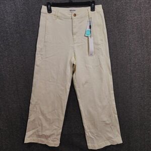 NWT Vigoss Off White Jessie High Rise‎ Wide Leg Trousers Size 30